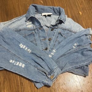 Stylish Blue Denim Jacket/ cropped